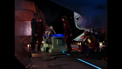 Draconian medtechs bring William "Buck" Rogers to Ranger 3 (BR25: Film, "Awakening").
