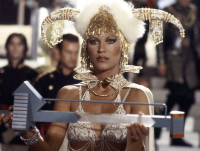 Princess Ardala with the digital scroll (BR25: Film, "Awakening").